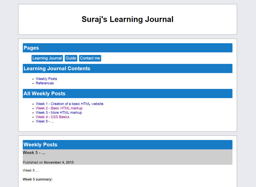 Learning journal week 4  screenshot