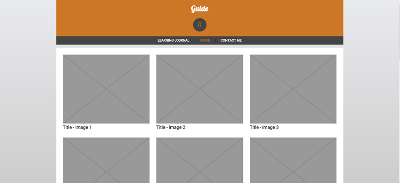 Fixed flexbox responsive image gallery on guide webpage screenshot