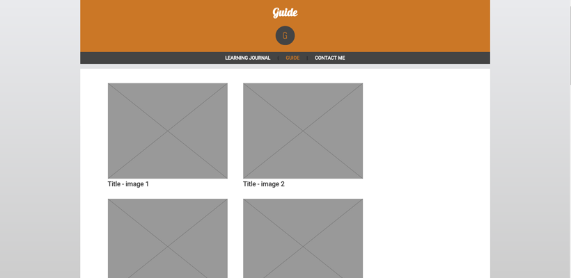 Problematic flexbox responsive image gallery on guide webpage screenshot